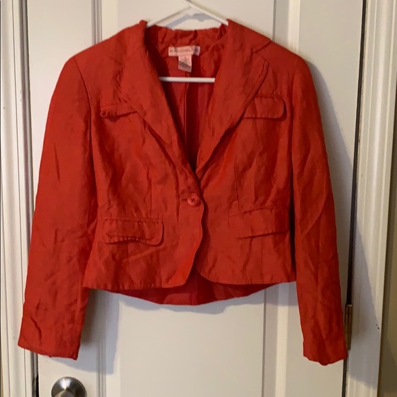 Red/orange cropped blazer - Picture 1 of 3